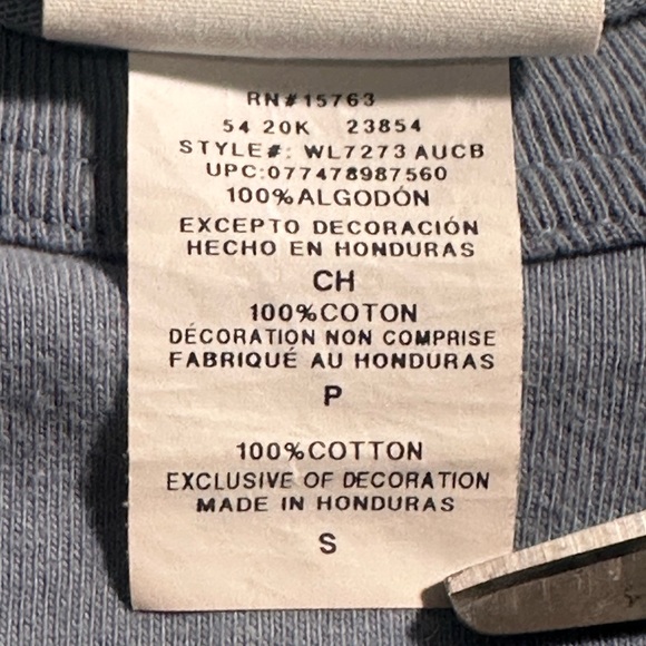 Champion Grey Crewneck Cropped Sweatshirt with Blue Logo Tag - Picture 8 of 9